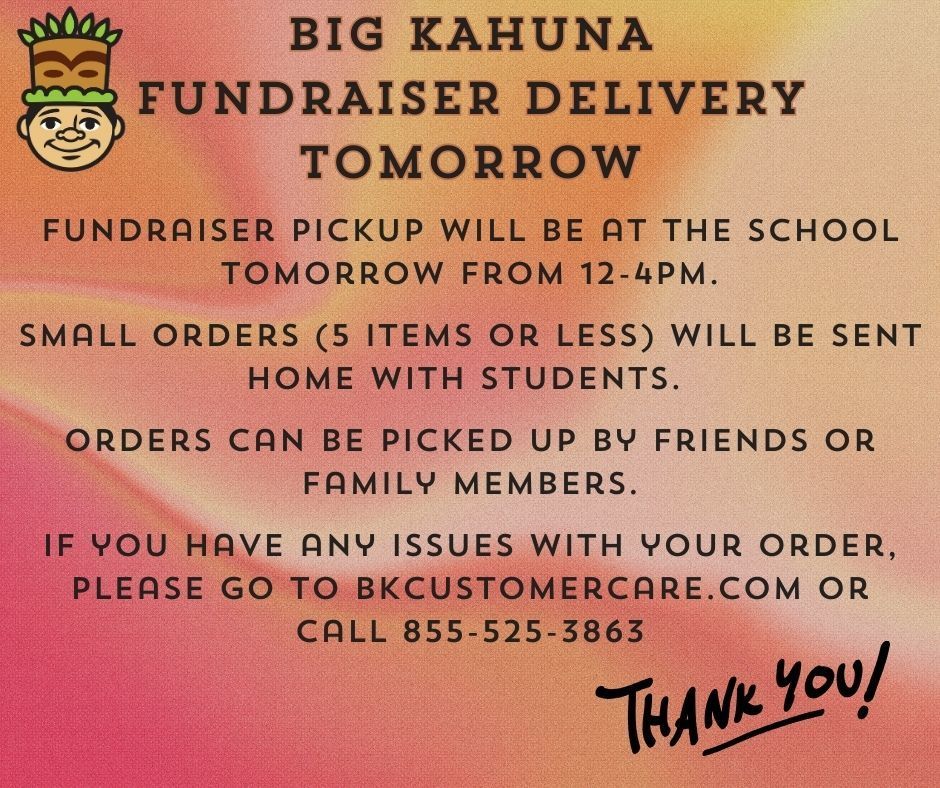 Big Kahuna Fundraiser Delivery Yantis ISD