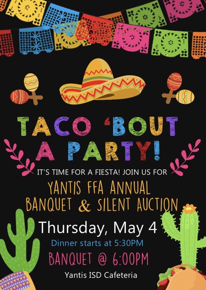 Taco Party Invitation for FFA Banquet and Auction